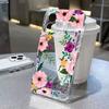 Colorful Flower Phone Case For iPhone 14 Pro Case iPhone 13 11 12 15 16 17 Pro Max 17 Air 16e Soft TPU Clear Cover Fundas