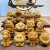 **Handcrafted Solid Wood Zodiac Figurines - 12-Piece Set**