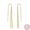ORSA JEWELS Minimalist Long Chain Tassel Earrings 925 Sterling Silver Fashion Jewelry Date Elegant Eardrop for Women Gift APE153