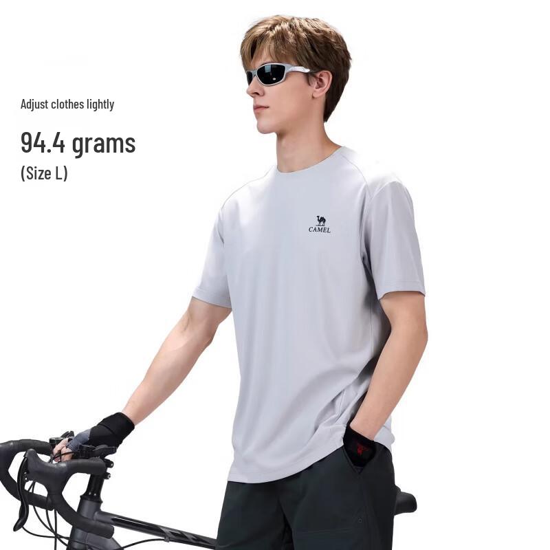 CAMEL Men's Quick-Dry Round Neck Short Sleeve T-Shirt