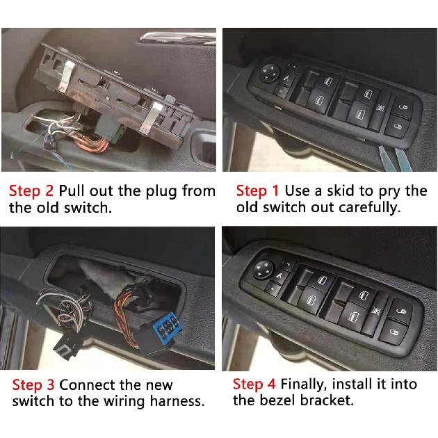 Unifizz Power Window Switch Passenger Right, Rear Left/Right Side Door Window Button 93580-3W000 Replacement for Kia Sportage 2011-2012 2015-2016