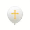 128PCS First Communion and Baptism Party Decoration Kit Cross Foil Balloons Are Used To Celebrate The First Communion with God