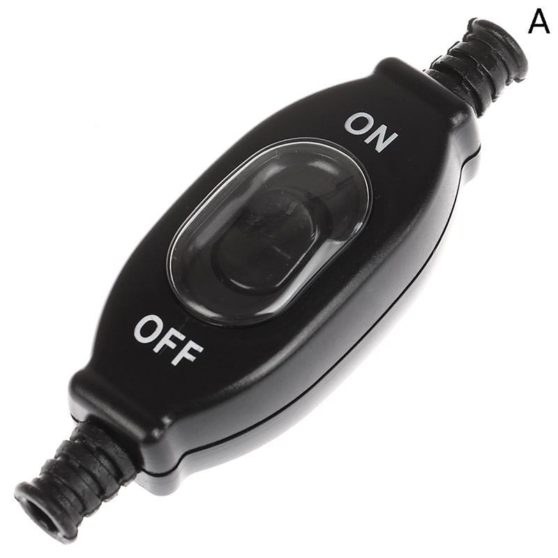 3A 250V Impermeabil Întrerupător în linie Întrerupător cu cablu Fir rotund Contact argintiu dublu