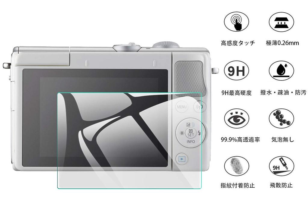 EternalStars Camera Screen Protector Glass with 9H Hardness for Full Coverage and Compatible with Canon EOS M6 Mark EOS Kiss EOS EOS and EOS M50