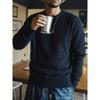 American-Style Light Luxury Old Money Style Wool and Silk Double-Layer Collar Sweater for Men, Winter Base Layer, Export Men's Knitwear