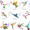 20 Pieces Large Size Hummingbird Window Hummingbird Decals for Windows Anti-Collision Window Clings Decals to Prevent Bird Strikes on Glass Non
