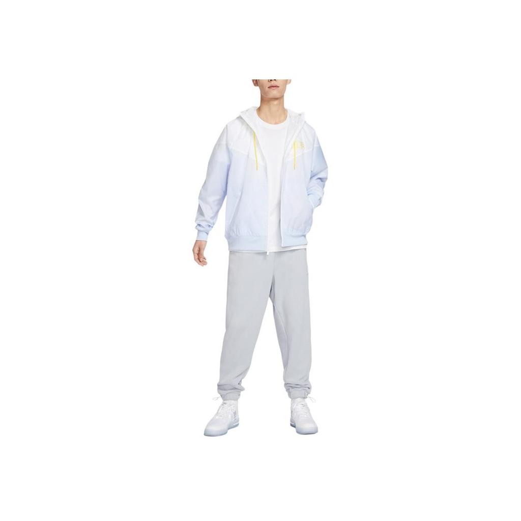 Nike Embroidered Split-Color Letter Logo Sport Hooded Jacket Men Outerwear Football-Grey DX0695-085