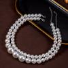 Beaded necklace set, simple trend style, temperament size, pearl exquisite necklace