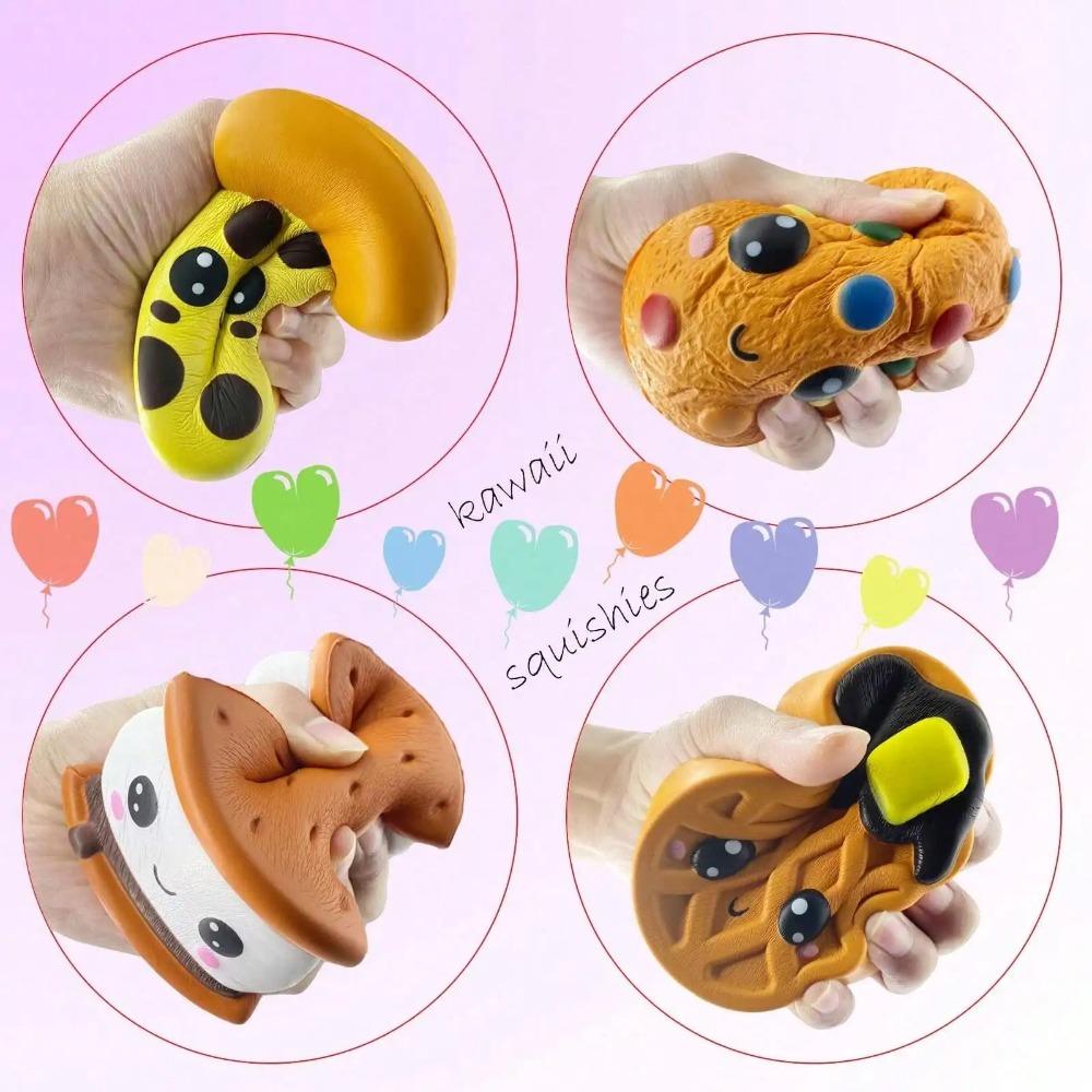 Slow Rebound Cute Big Eye Cotton Candy, Pizza, Waffle Children'S Birthday Gift Stress Relief Squeeze Toys