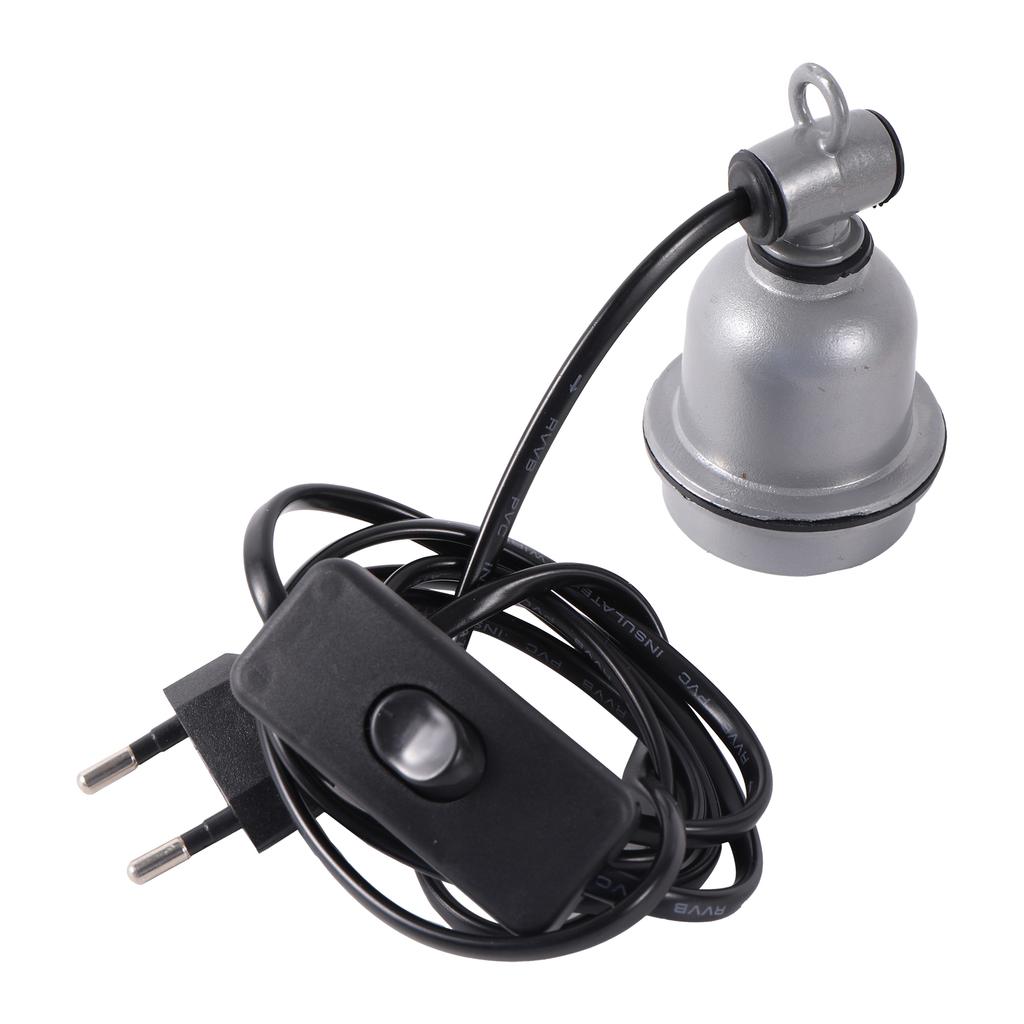 1pc E27 Pet Reptile Heated Lamp Holder Lizard Tortoise Lamp Head Power Cord Switch Piglet Chick Lizard Heated Spiral Lamp Socket