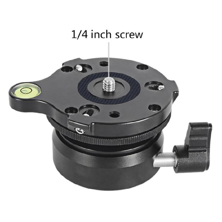 

Tripod Leveling Base with Bubble Level Panoramic for Head Tilted up and Down чёрный