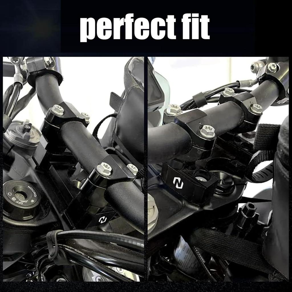 Black Handlebar Riser Mount Clamp Kit Compatible with KTM 790/890 Adventure 2019-2023,790/890 Adventure R/S 2021 2022 2023,Husqvarna Norden 901 2022