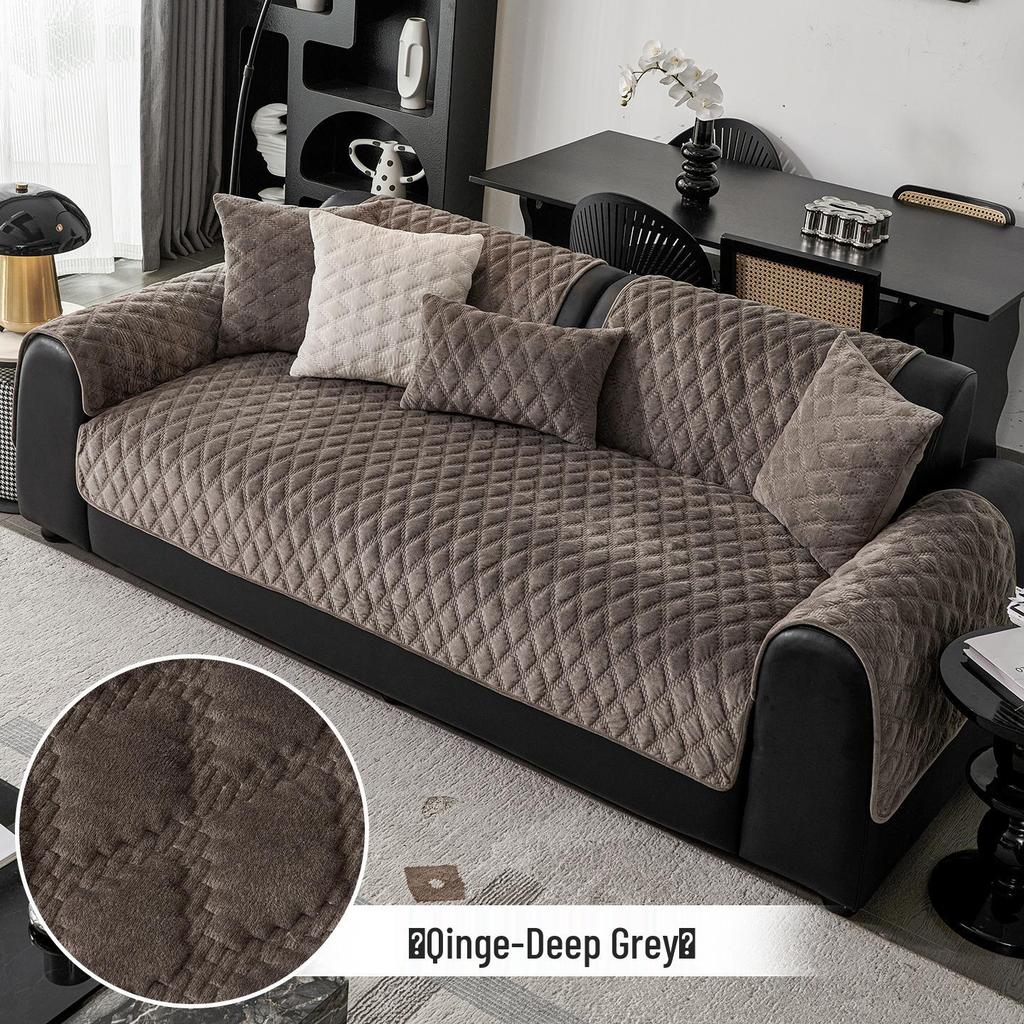 Hochwertiges rutschfestes Plüsch-Sofakissen für Ledersofas - Perfekt für Herbst und Winter