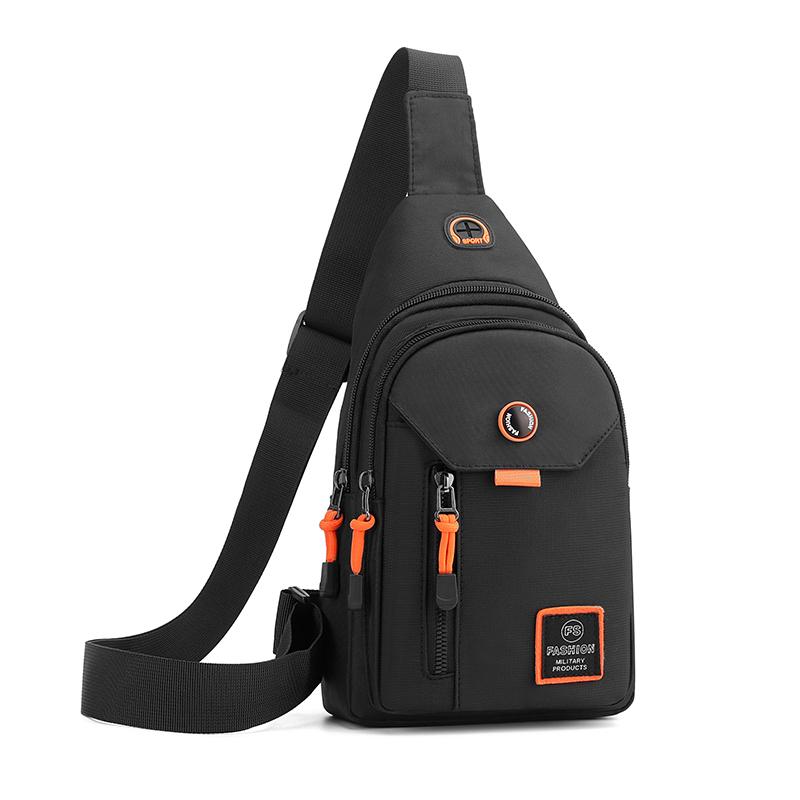 Men Fashion Chest Waist Bag Casual Outdoor Travel Nylon Sling Bag Chest Bag Phone Bag