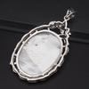 Used X483 Shell Pendant Top Female Profile Engraved Diamond Style Design Silver Color Charm Head