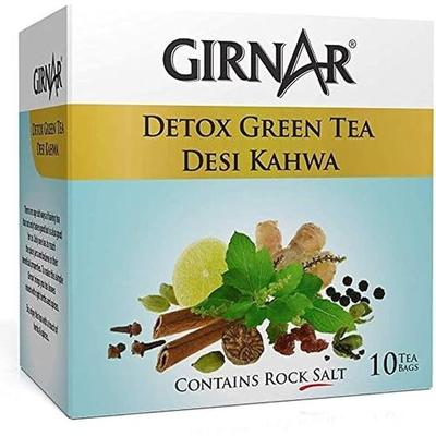 Pink Delight | Girnar Grüner Tee, Desi Kahwa, 10 Teebeutel, je 2,5 g. Nettogewicht:- 25 g