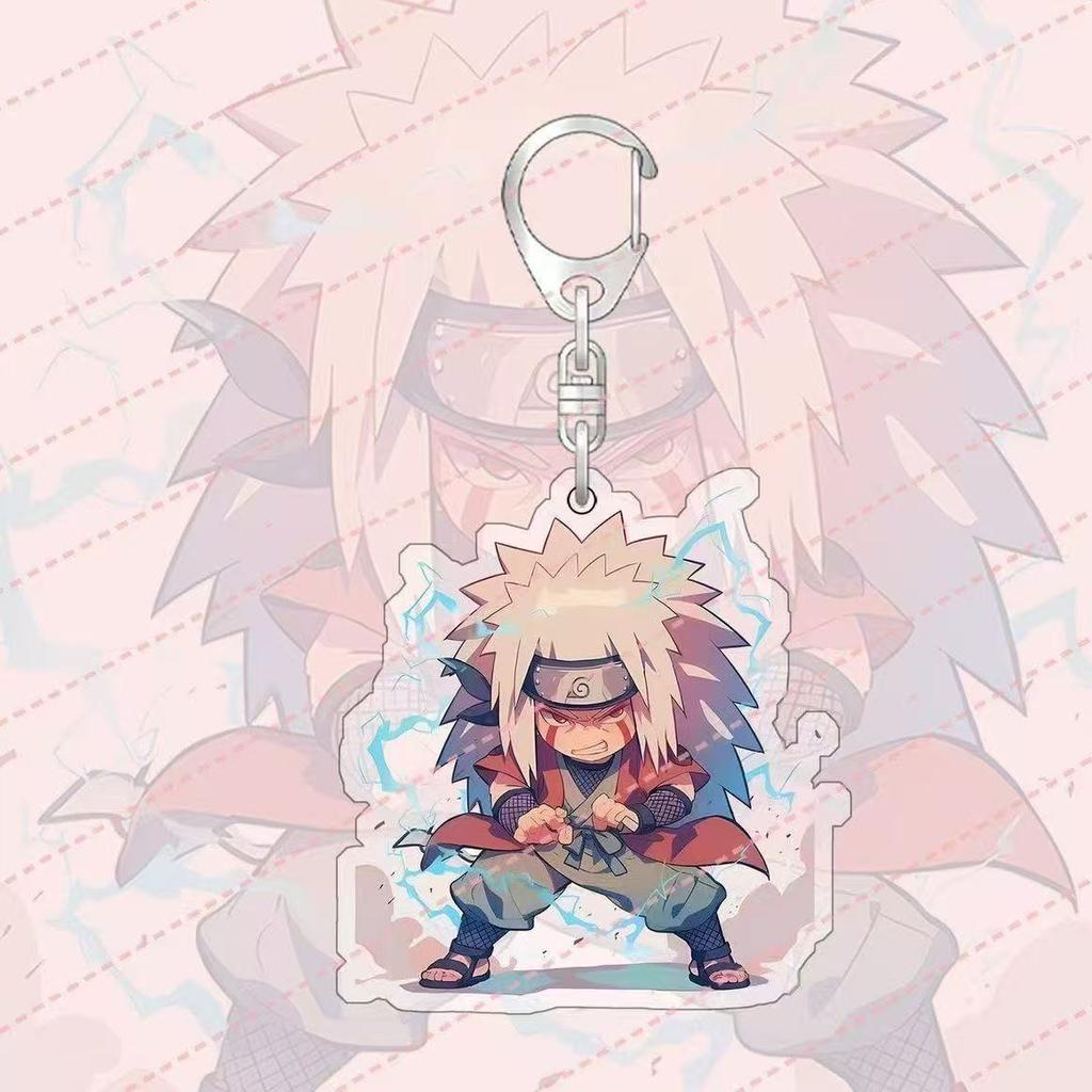 Anime Naruto Acrylic Keychain Accessaries Uzumaki Naruto Cartoon Keyring