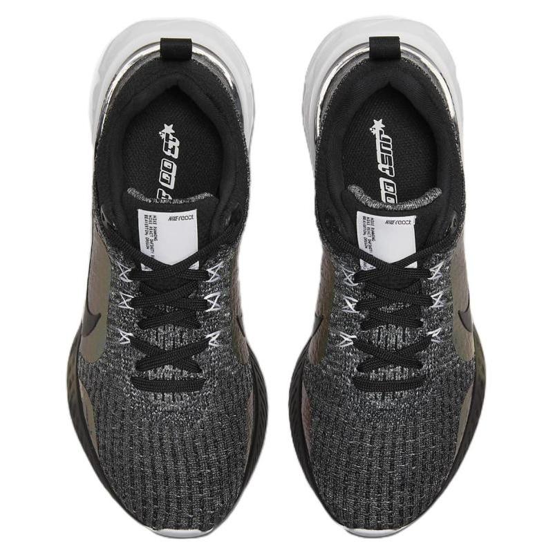Nike Adidași de damă React Infinity Run Flyknit 3 Premium 'Black Zebra Iridescent' DZ3027-001