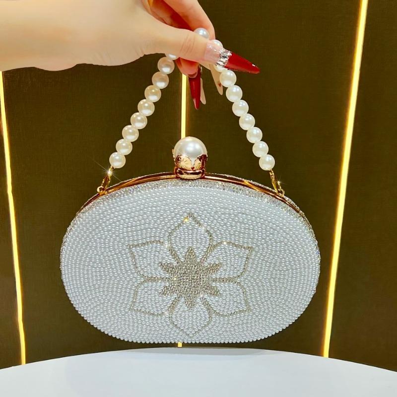 

High-end Wedding Dress, Chinese-style Cheongsam Bag, Dinner Bag, Pearl Handbag, Clutch Bag