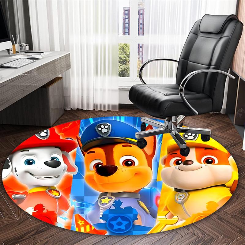 1pc Paw25 Carpet, Round Rug, Comfortable, Suitable for Entryways, Living Rooms, Office, And Bedrooms, Christmas Decoration