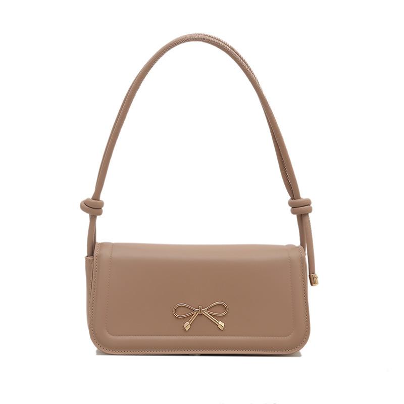 2025 new small square bag bow casual indentation trendy fashion solid color design foreign style messenger handbag bag