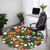 1 Stück Sportbälle Muster Stuhlteppich für Büro, Weich, Rutschfest Polyestermatte, Büro, Wohnzimmer, Schlafzimmer, Langlebiges Polyester yy251207178