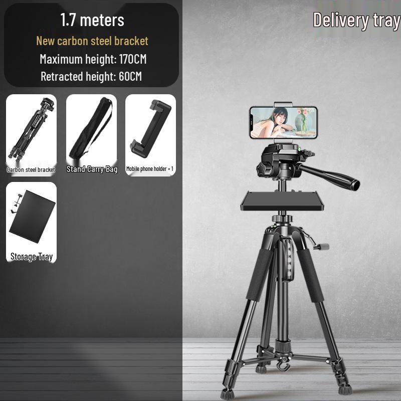 Multi-Angle Phone Holder with Fill Light for Live Streaming and Outdoor Photography