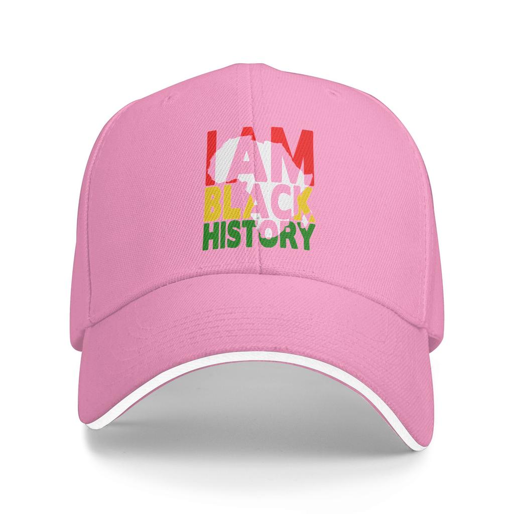 Summer I Am Black History Month African American Pride Celebration Baseball Cap Tennis Skate Casual Custom DIY Sun Trucker Hat