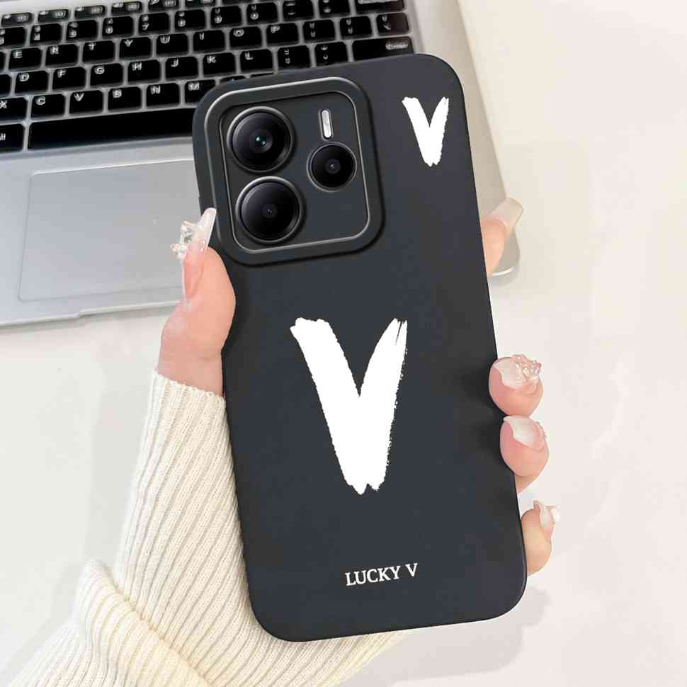 Case For Redmi Note 14 4G 5G Luxury Letters Covers Soft Silicone Phone Case For Xiaomi Redmi Note 14 Note14 5G Back Cover Fundas
