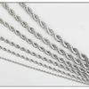 Stainless Steel Twisted Necklace with Titanium Steel Dog Tag Pendant for Men and Women
