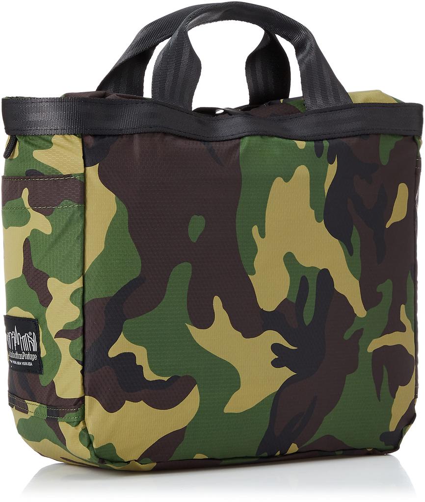 Black Label Official Tote Bag SUNSET PARK TOTE RIPSTOP NYLON BAG Woodland Camo [Manhattan Portage] (S)