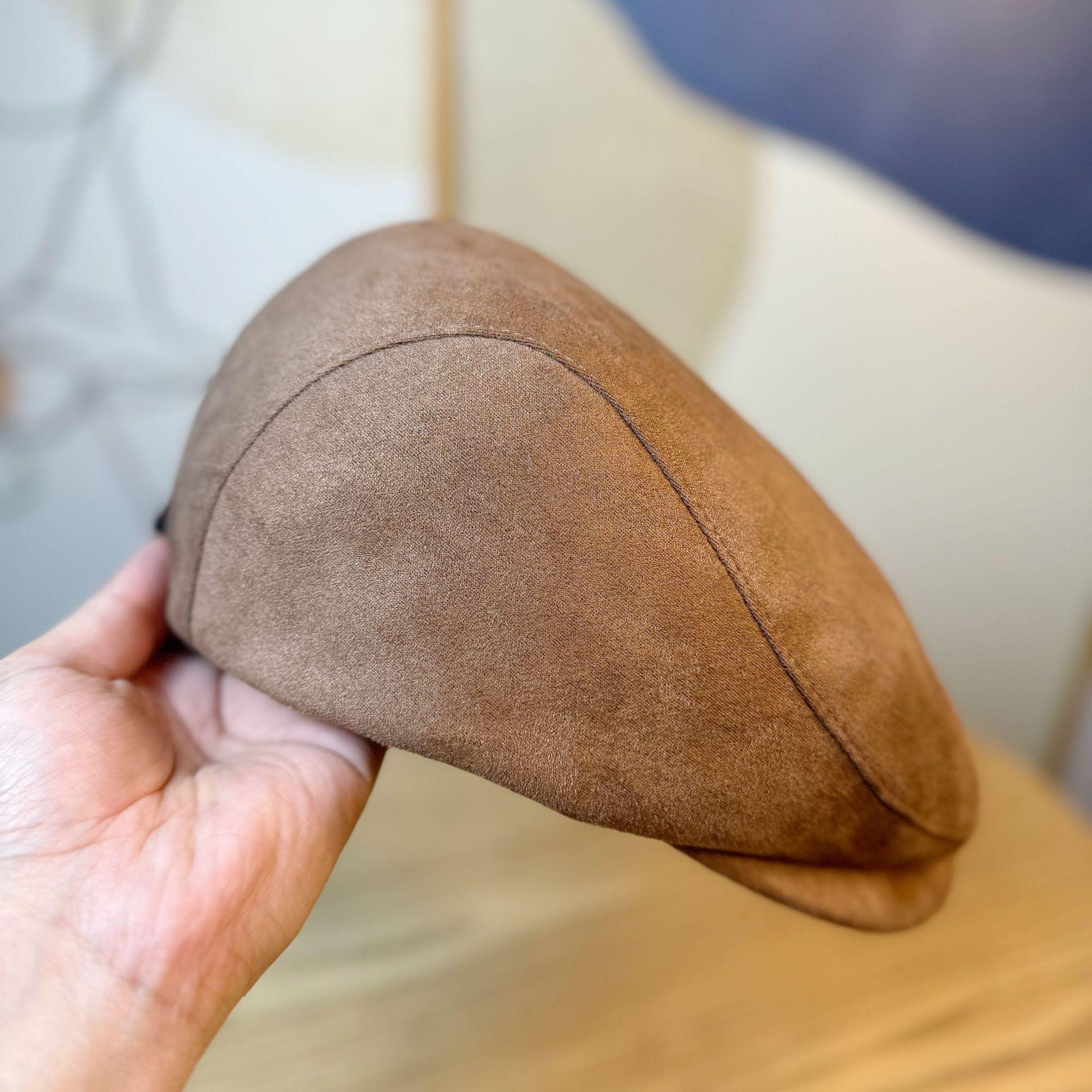 

Осень и Зима Замша Ретро Прогрессивная Шляпа Женская Универсальная Простой Дизайн Утиный Язычок Берет Модная Однотонная Тенденция Adjustable