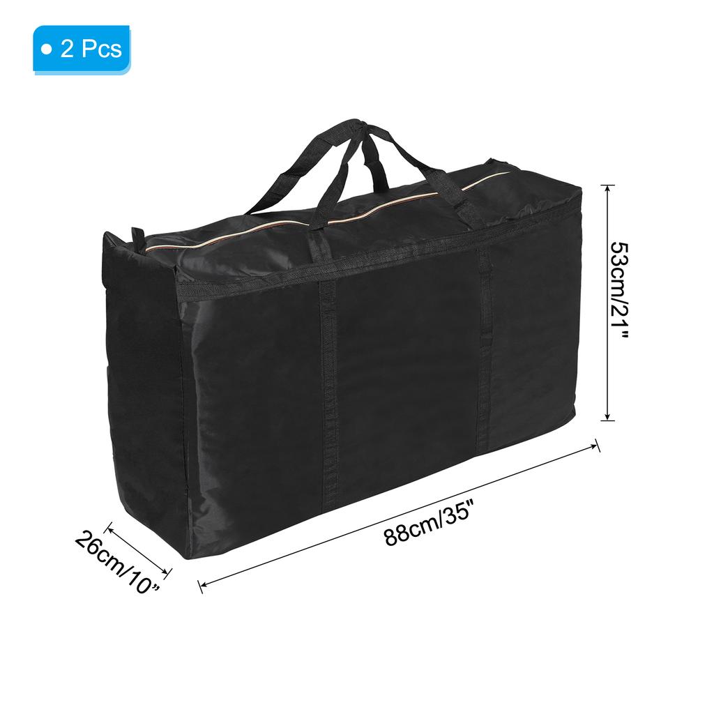2Pcs 35x10x21" Camp Chair Replacement Bag Large Waterproof Storage Bag Black