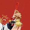 New Year Gold Lucky Bag Keychain: Prosperity & Good Luck Charm with Certificate, Small Gift Bag Pendant