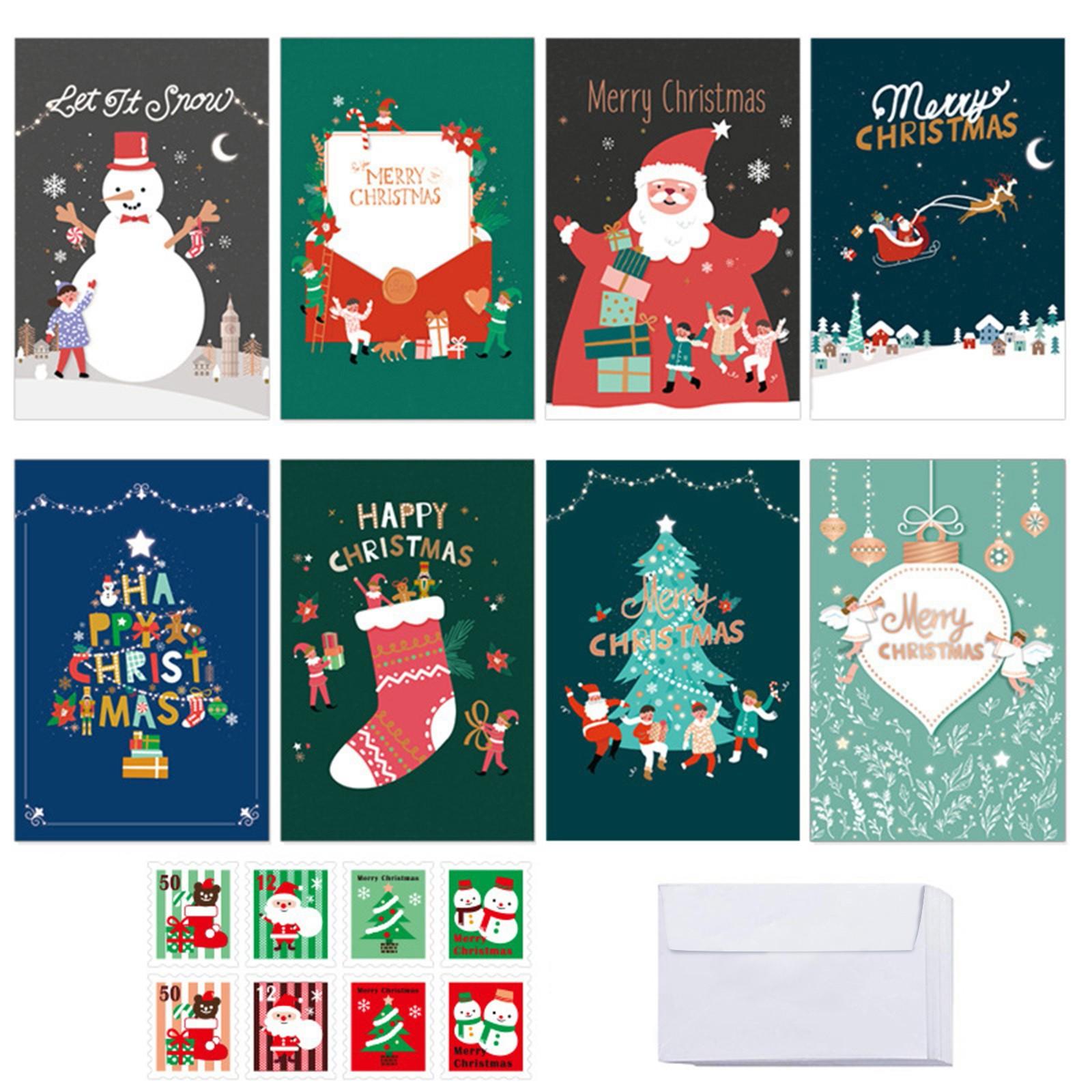 

Набор Рождественских Открыток Санта Клаус Милая Праздничная Открытка One Size