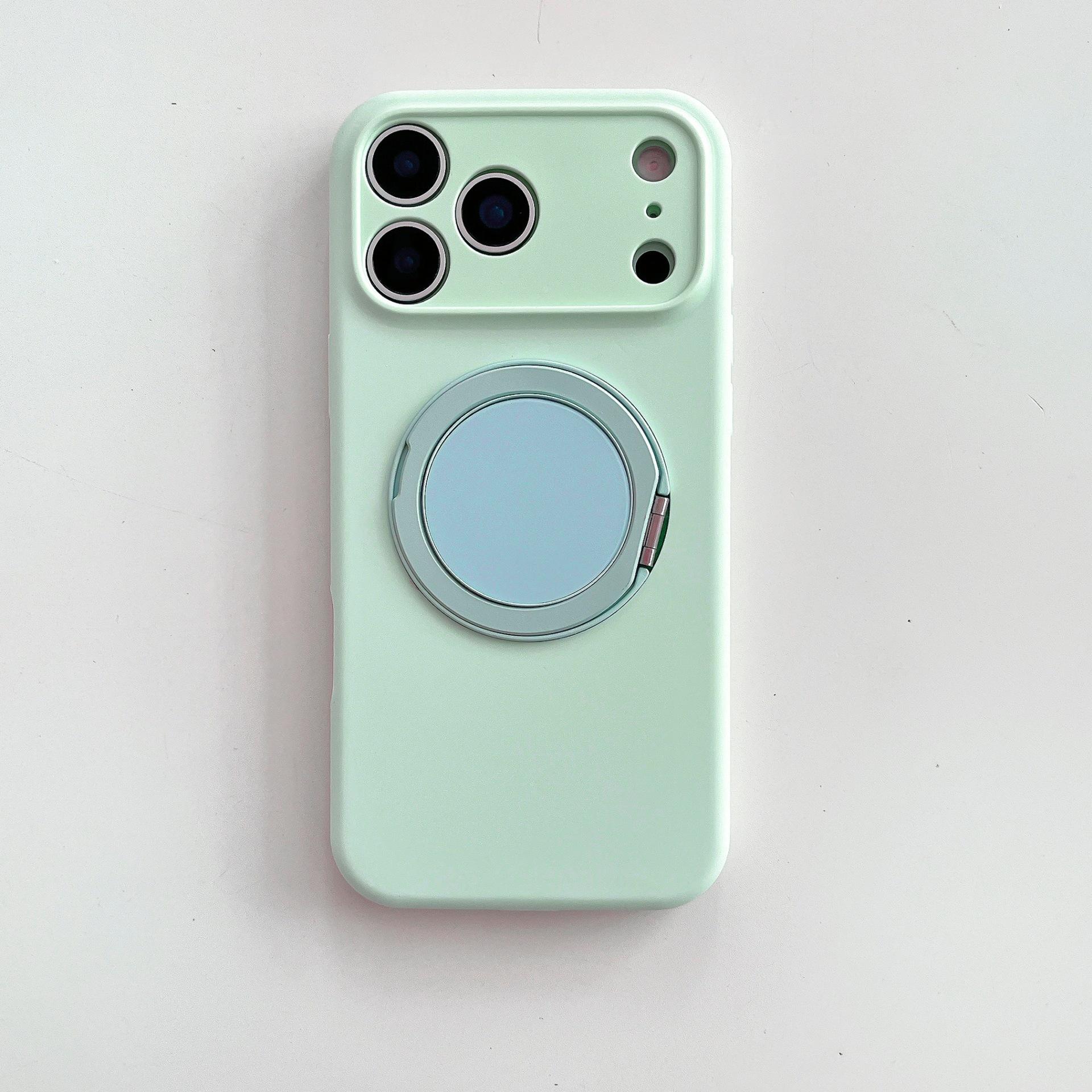 

Вращающаяся на 360° подставка, совместимая с IPhone 17, Магнитный жидкий силикон, 16 Pro Max, Ударопрочный чехол 15 Pro iPhone17ProMax