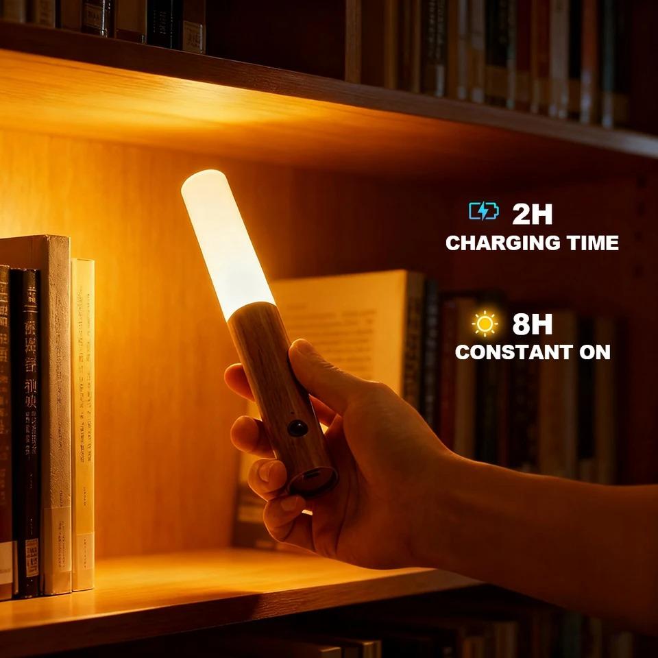 Creative Intelligent Auto PIR Motion Sensor LED Rechargeable Magnetic Night Light Wall Light Dormitory Lamp Kitchen Cabinet Light Lamp Gift