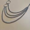 Punk trend metal big ring body chain women's retro versatile multi-layer sexy circle waist chain