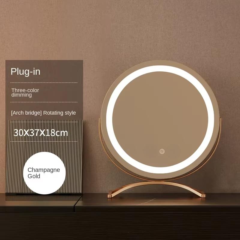 Makeup Mirror with Lights Lighted Cosmetic Vanity Mirror with Led Lights for Dressing Bedroom Tabletop Best Gifts for Girl Women