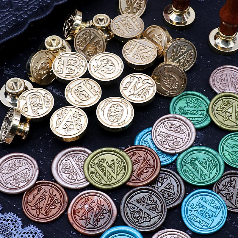 Retro European Wax Seal Stamp - Copper Head for Journals and Envelopes