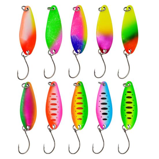 6Pcs 5g/4cm Colored Sequins All Water Universal Sharp Hook Increase Rate Angling Willow