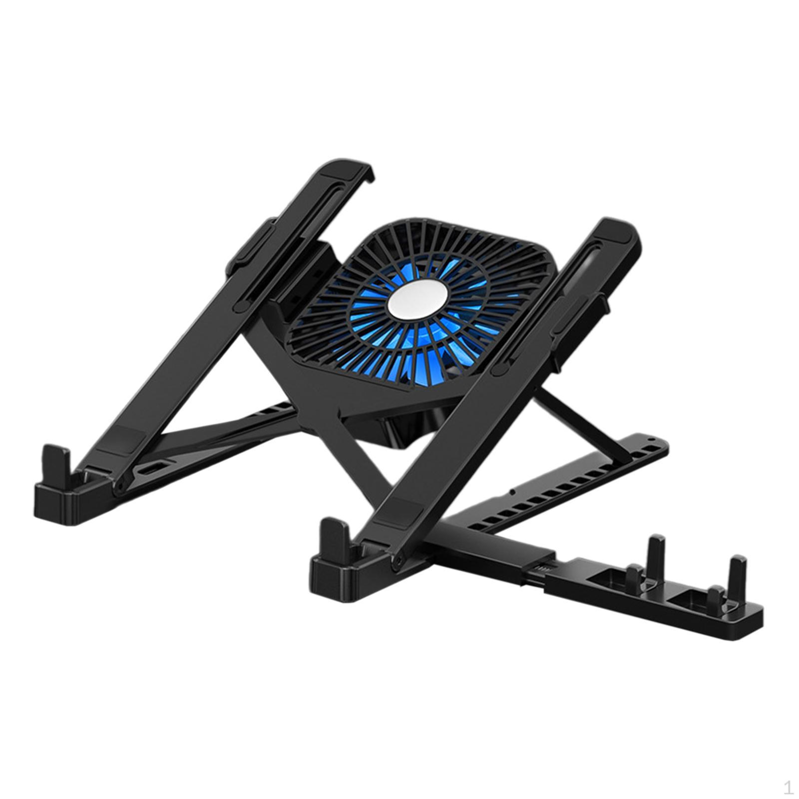 

Подставка для ноутбука с охлаждающим вентилятором, удобная для переноски, регулируемая подъемная стойка чёрный