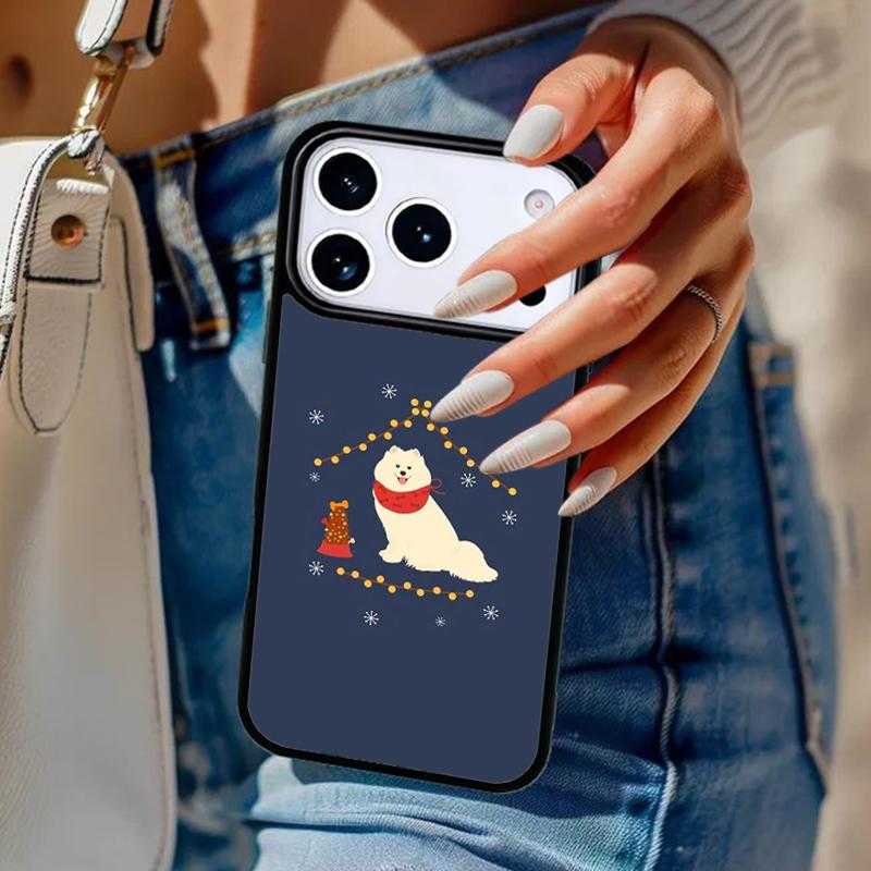 Samojeden Welpen Handyhülle Für iPhone 17 Air 14 15 13 12 Max Hülle Für Apple 16e 11 Pro Max Plus Coque