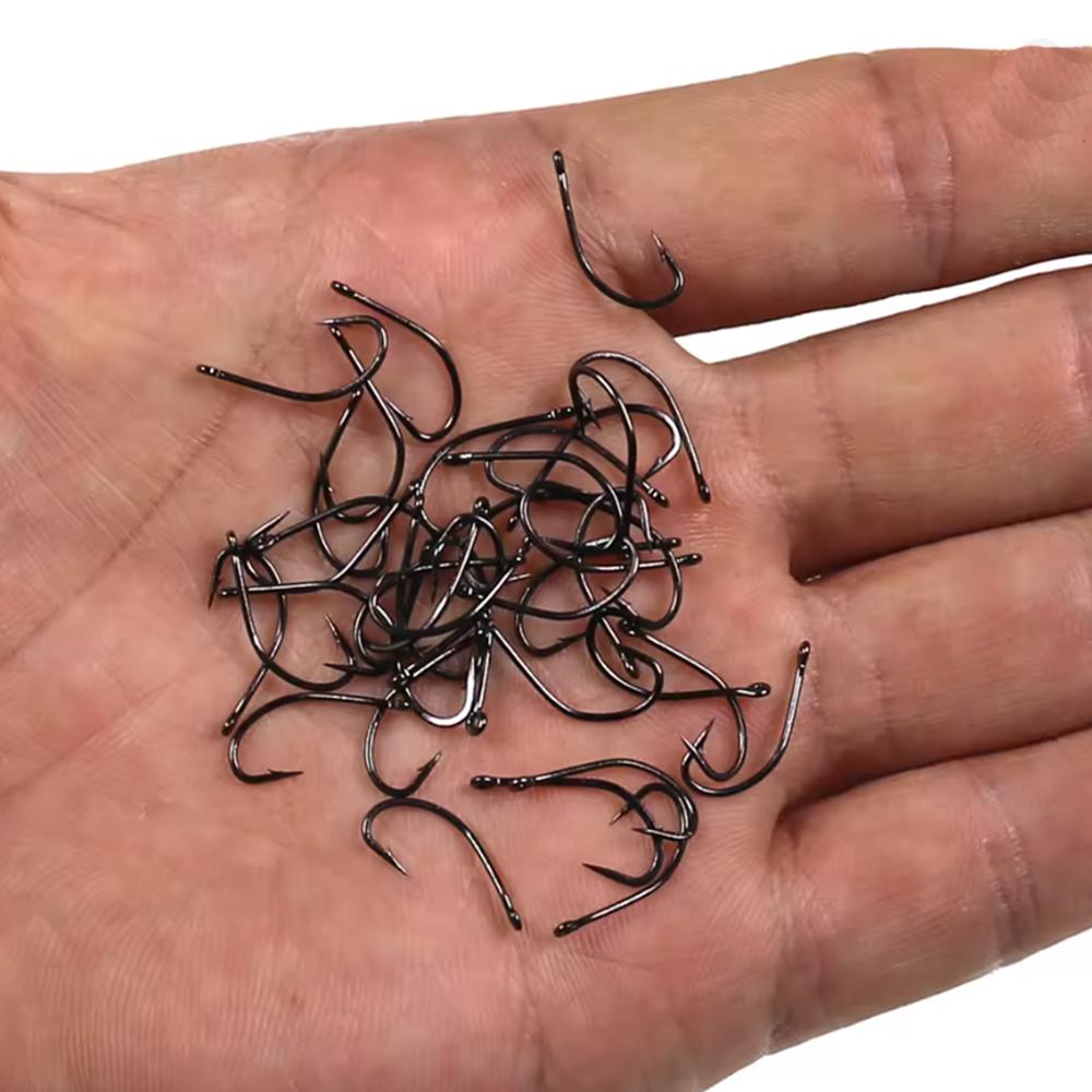 50/25PCS Multiple Purpose High Carbon Steel Fish Hook Nmyph Fly Sabiki Rig Hook Carp Fishing Hook Saltwater Jig Lure Hooks