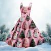 Women's Christmas Print Casual Fashion Round Neck Mid-Length Dress