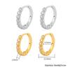 Earrings for Women's Gold-plated Single Row Zircon Earbuds Light Luxury High-end Summer Earrings