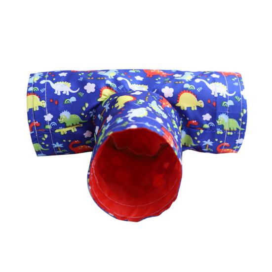 Good Air Permeability Pet Tunnel Large Space Polyester Stress Relieve 3 Way Pet Tunnels Toy for Home