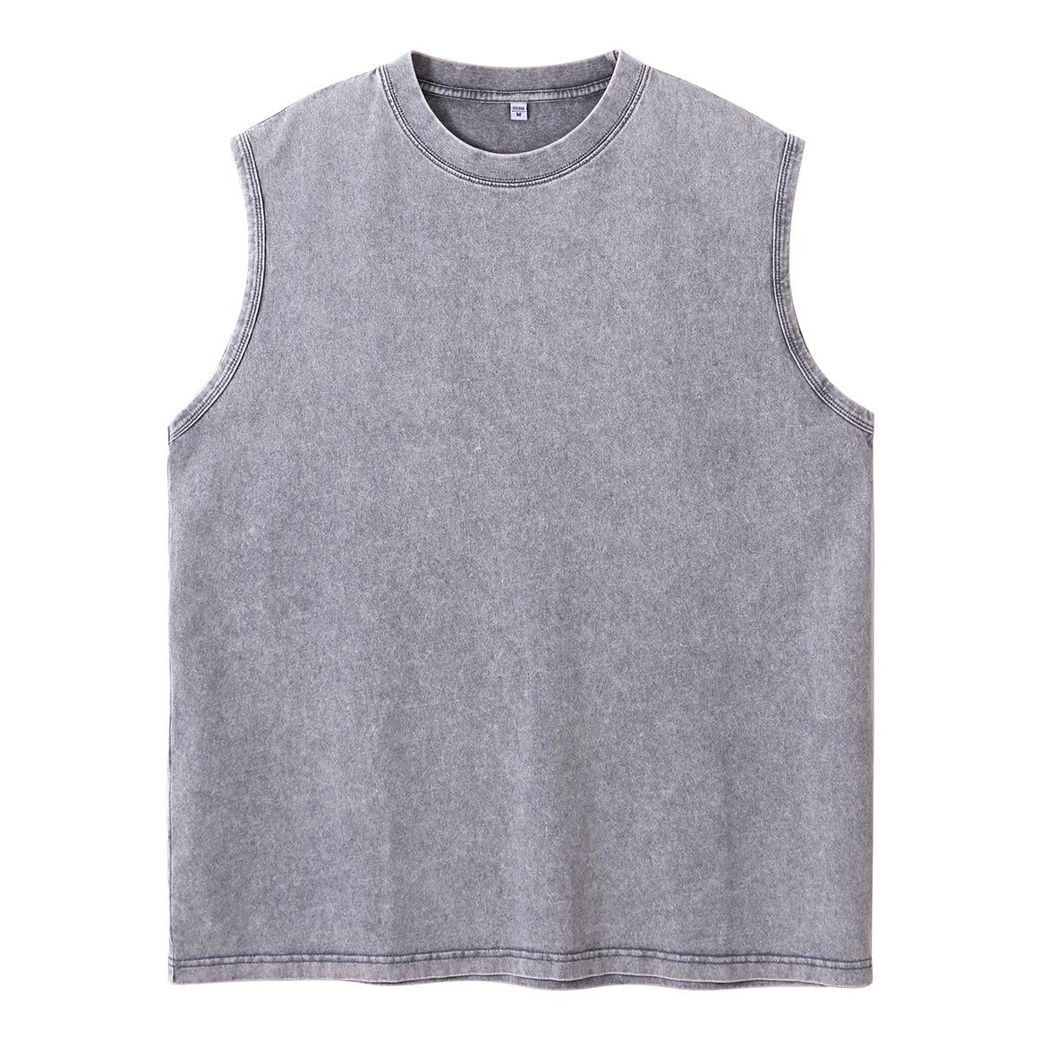 

Мужская модная повседневная майка, летняя свободная удобная хлопковая безрукавка, спортивная майка для фитнеса XXXL серый