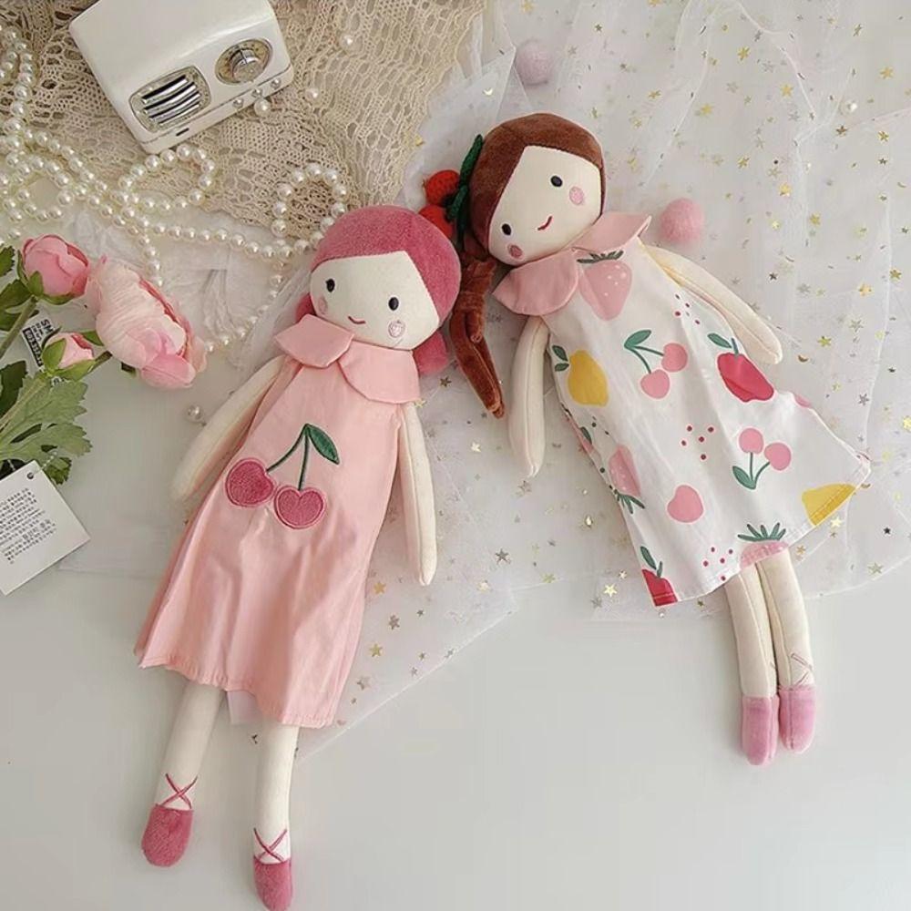 Home Decor Girl Soft Plush Toy Nortic Style Pink Dress Doll Princess Stuffed Doll  Birthday Gift