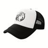 Bass Fishing Jumper Fisherman Silhouette Trucker Hat Breathable Mesh Back Adjustable Cap Casual